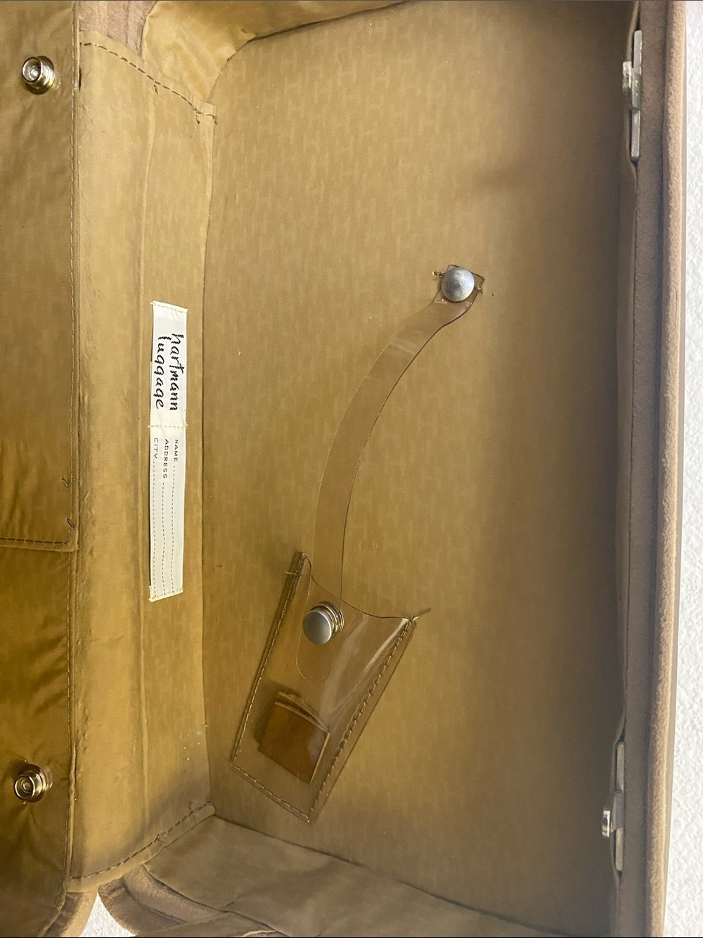 Vintage Hartman Carry Case Train Case in Tan Suede leather mint condition - Picture 3 of 8